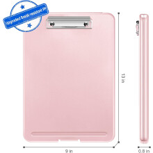 Prancheta de enfermagem com armazenamento resistente, bloco de anotações portátil e organizado para profissionais com design utilitário (rosa)