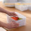 Versatile Refrigerator Storage, Clear Containers Body With Removable Colander Lid, Adjustable Foldable Partition, Stackable Food Containers for 5