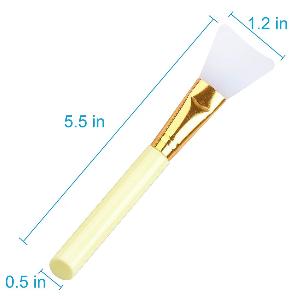 Silicone Beauty Tool For Professional And Home Use, Soft Silicone Facial Applicator, Hygienic Mask Brush Set, Even Product Application, Reusable,