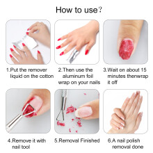 Gel Polish Remover Wrap Foils, Great Soak Offs Effect: Easy To Use Soak Off Foils With Larger Cotton Pad, Protects Skin & Hygienic Remover,