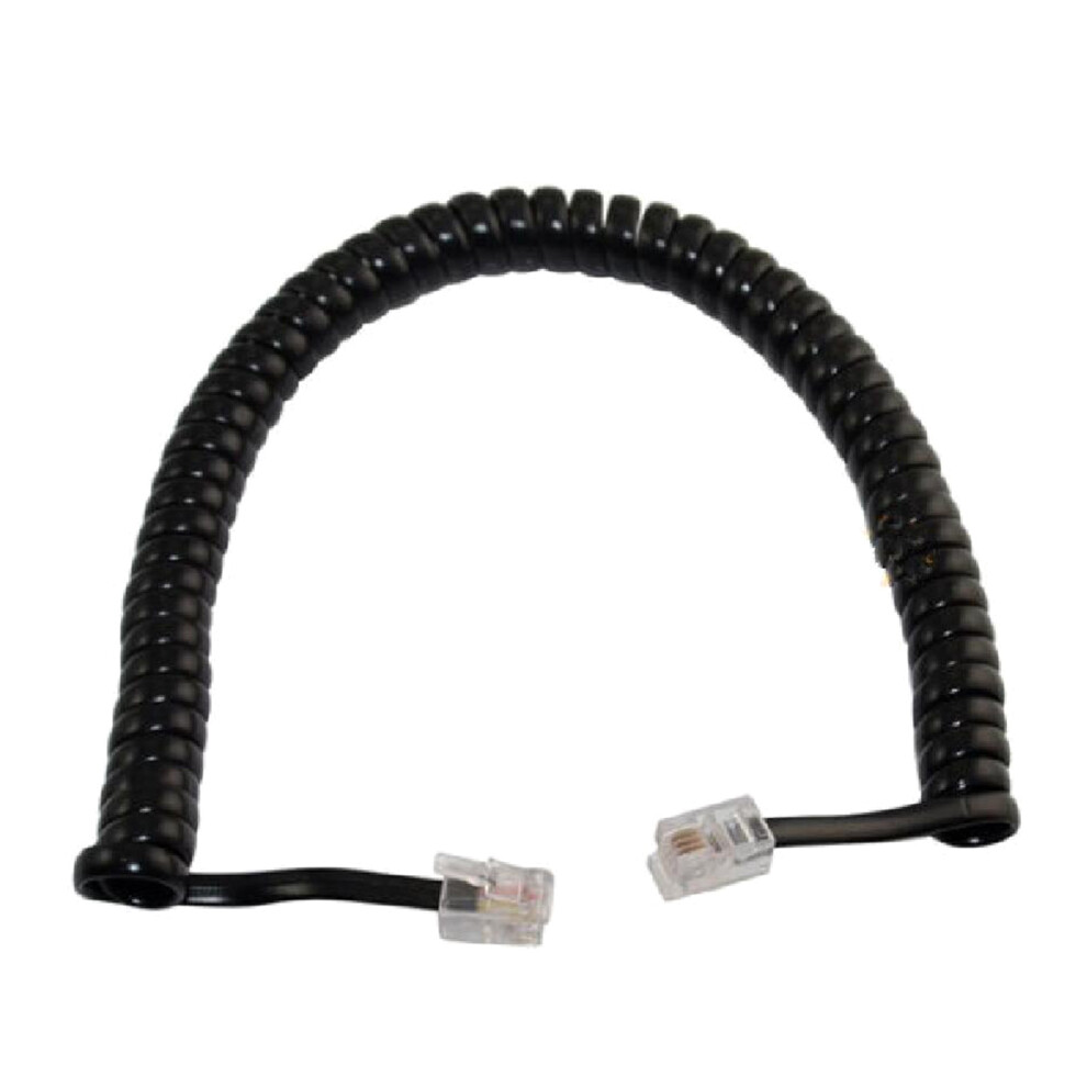Rj9 Rj11 4P4c Telephone Handset Cord Coiled Fix- 3 Meters Black 7732000460685