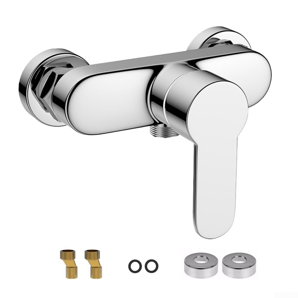 For Shower Mixer Tap, Zinc Alloy Bathroom Wall Mounted Faucet, Shower Mixer Valve Bathroom Faucet Chrome Bathtub Shower Mixer Tap 9412369221629