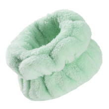 Face Washing Wristbands Microfiber Absorbent Cuffs for Skincare Makeup Removal Sports Green
