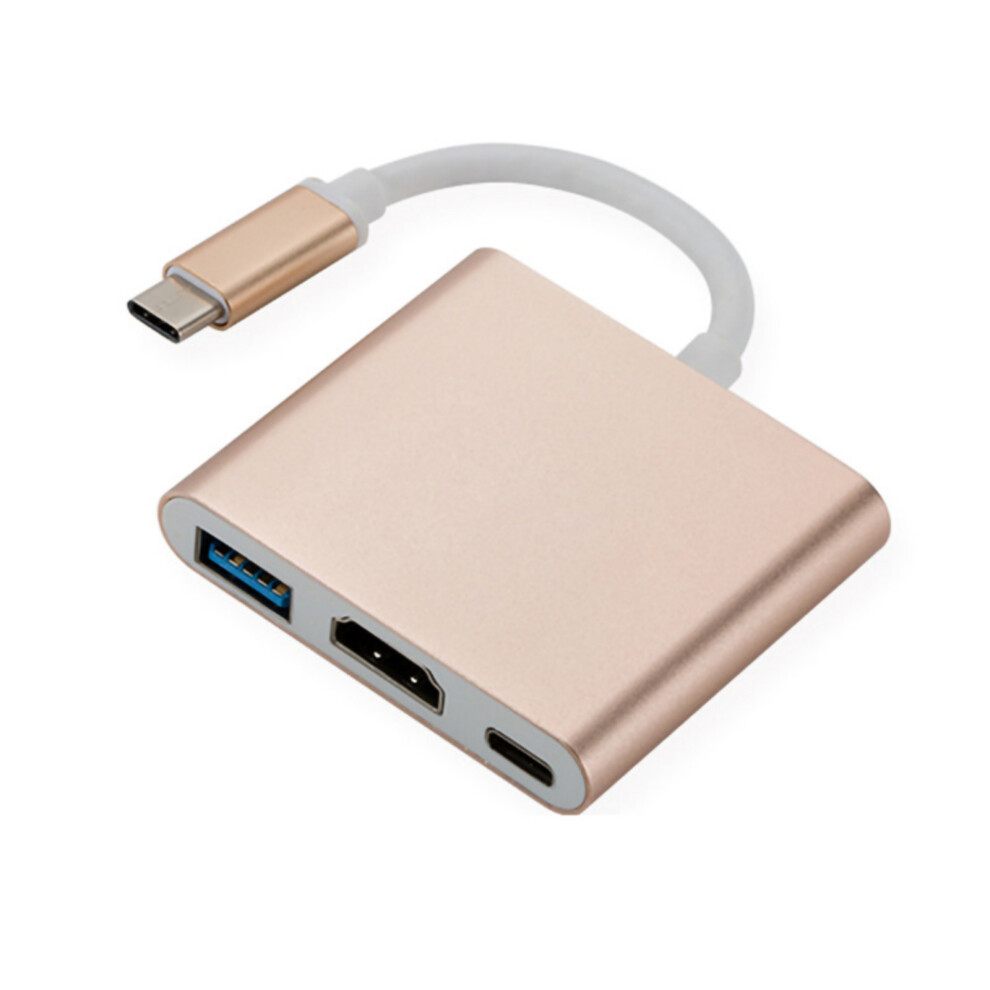 Usb C Hdtv Hub 4K Video Output With Usb3.0 Data Tansfer- Gold 7732000460326