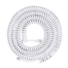 Flexibele RJ9 RJ11 4P4C Handsets Snoer 200cm 300cm-Wit 2 meter