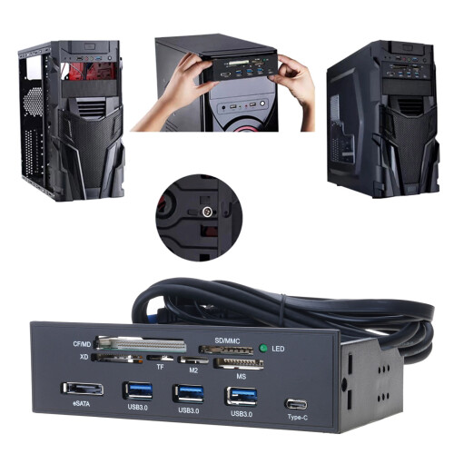 Eingebauter USB3.0-Kartenleser auf der Vorderseite mit hoher 1