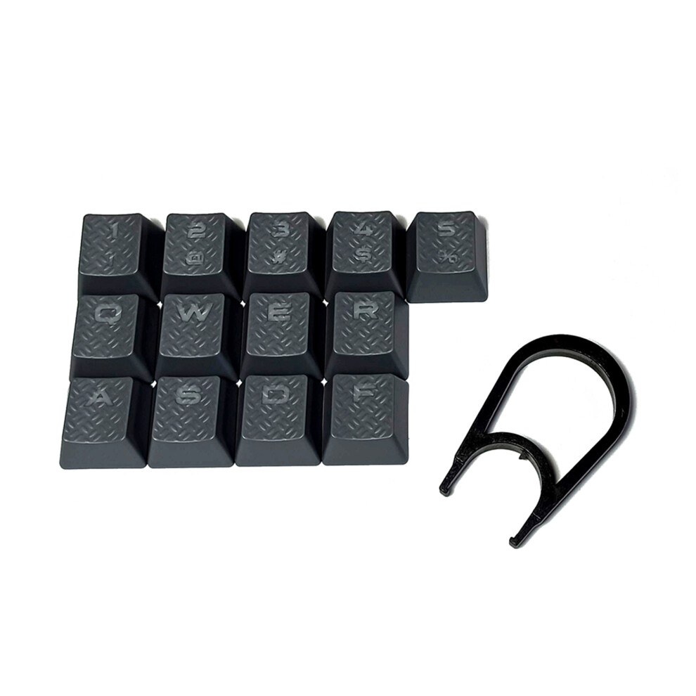 13Pcs Textured Keycaps Slip Proof Functionality And- Gray 7732000458859