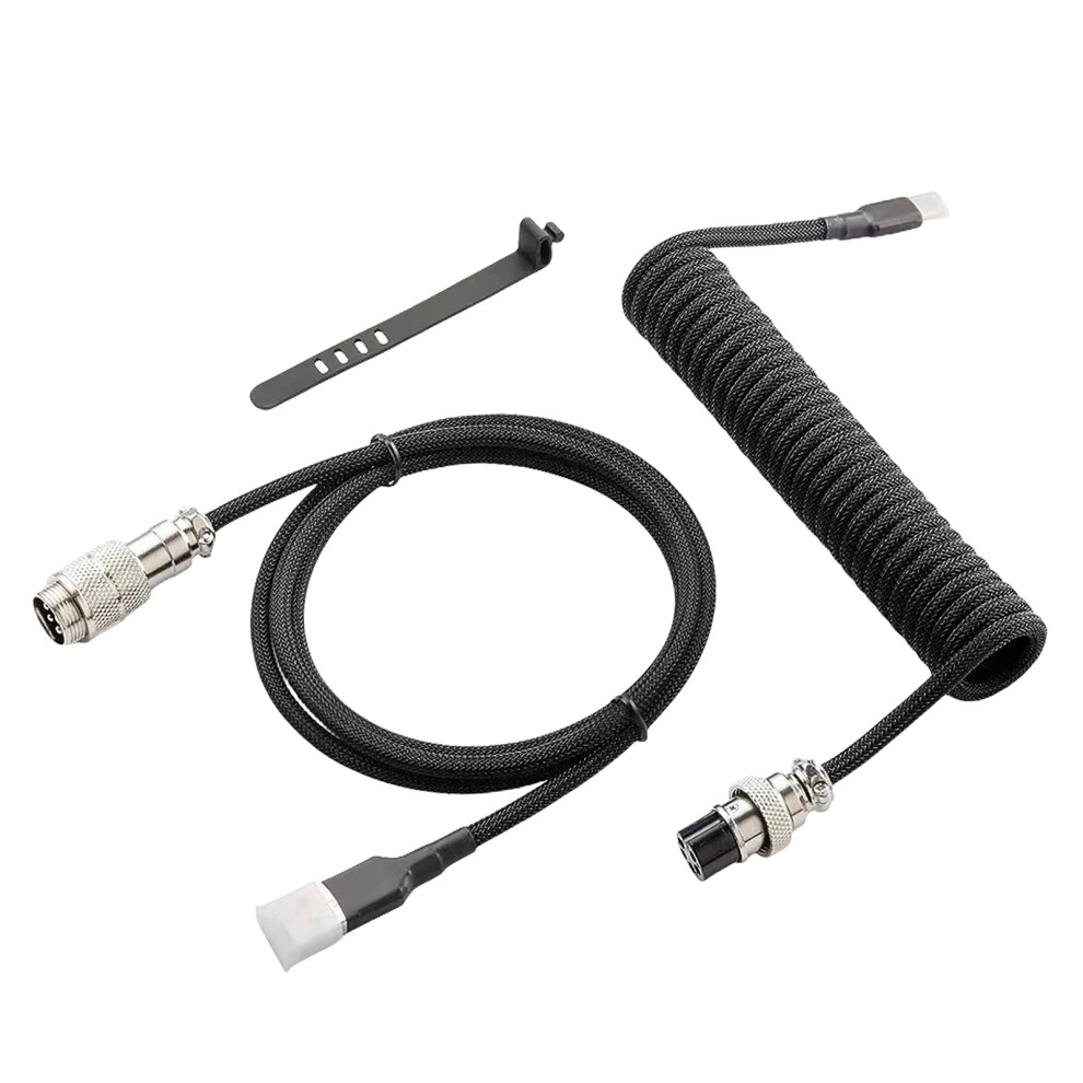 Coiled Usb Cable For Gaming Mechanical Keyboards Cable- Black 7732000460500