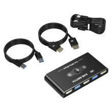 KVM Switcher 2 in 1 out for 2 Computers 1 Screen 4K60Hz