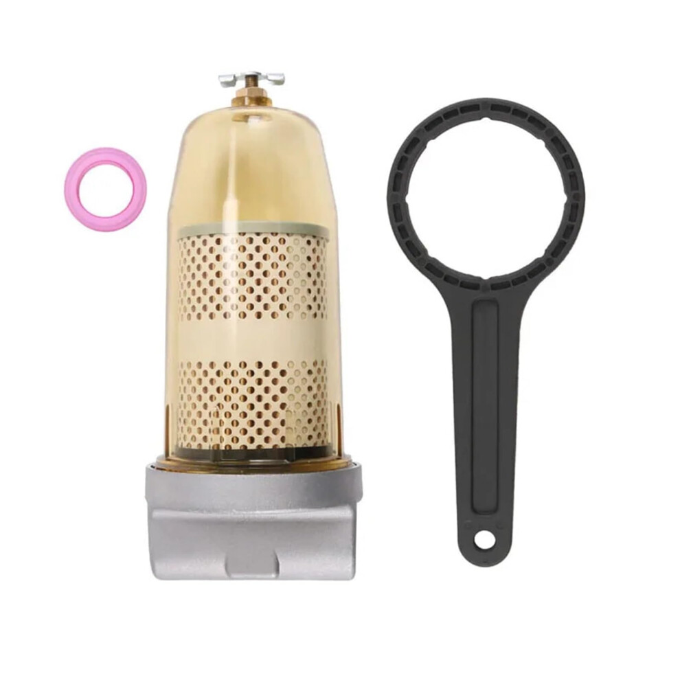 B10 Al Wrench Fuel Tank Filter 496 Replacement Fuel Water Separator 30 Micron Max 25 Gpm 150 Psi 1' Npt Cap B10al 9365049983358
