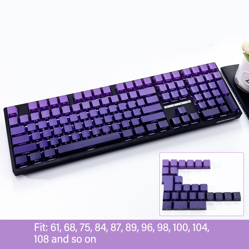 134Key Purplee Gradients Keycap Original Height Side Print 1