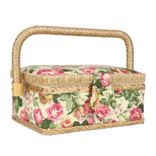 Household Sewing Basket Fabric Craft Handmade Organizer Needle Thread Sewing Storage Box Organizer Hanging Basket
