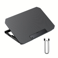 Gaming-Laptop-Kühlpad-Ständer mit 2 Lüftern, 2 USB für-Schwarz