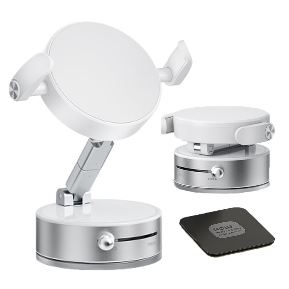 Magnetic Car Phone Mount With Vacuum Suction Base And Sliding Lock, Universal Holder For All Phones 9189345079894