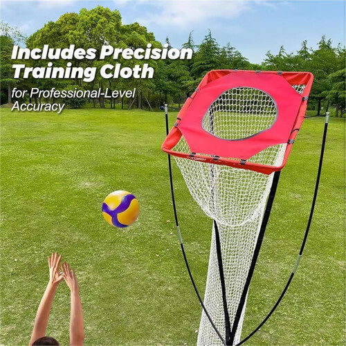 Volleyball Training Net - Adjustable Height and Angle for Serving, Spiking, and Setting Practice, Easy Setup and Durable Design 2