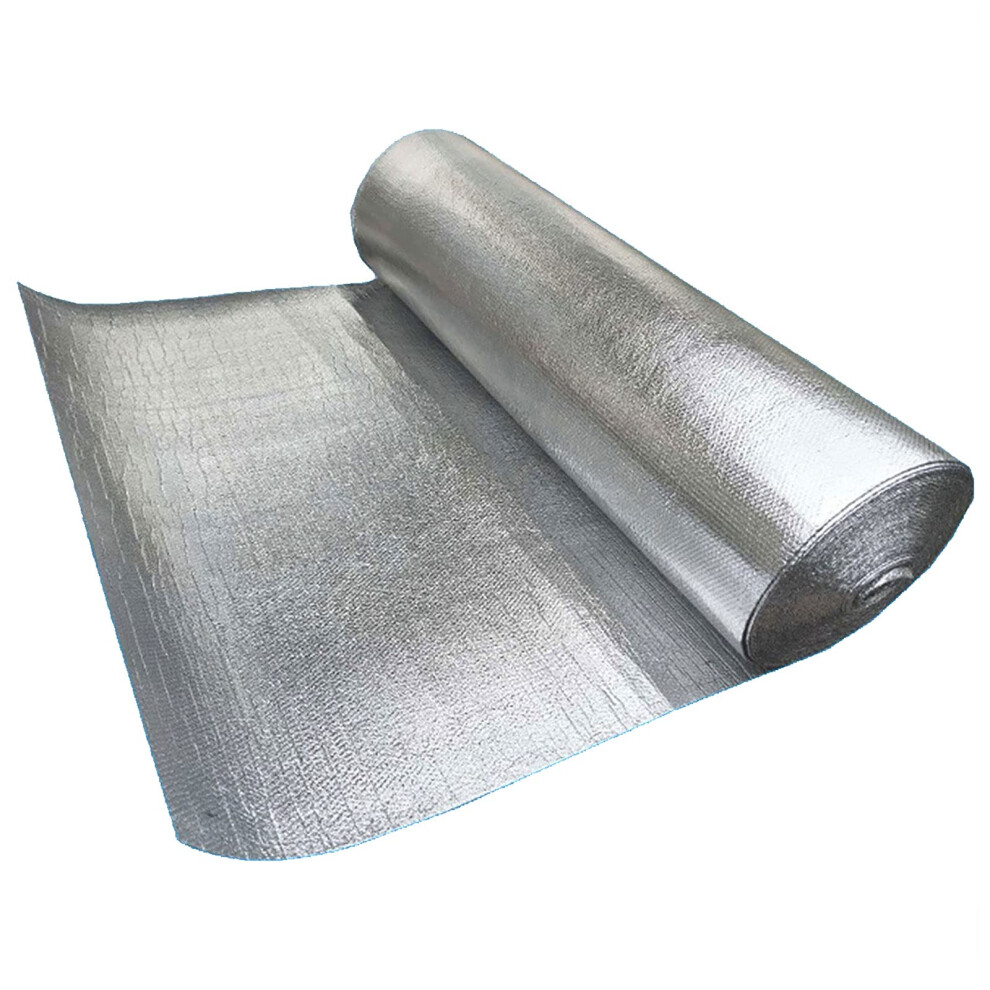 Insulation Film, Aluminum Bubble Film, Selfadhesive, Heat Reflecting, For Walls, Floors, Roofs, 1X5m/3.2X16.4ft 9365049984188