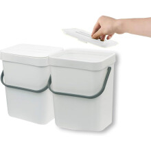 Mountable Compost Basket: Innovative Design For Quick Easy Installation, Hanging Small Trash Can With Lid, Food Waste Bin, Trap Smell Inside, Stylish