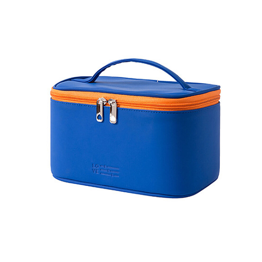 Durable Waterproof Makeup Bag, Portable Cosmetic Organizer for Travel with Big Dual Zipper Opening, Adjustable Divider, Foldable & Enough Capacity