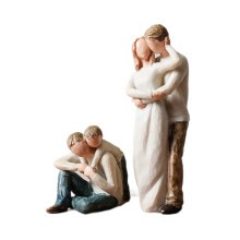 Statui din rășină pentru gruparea familiei, figurine emoționale pentru decorul casei, meșteșuguri artizanale lustruite manual, cadouri de