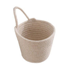 Organizadores de armazenamento multiuso, cestos de corda de algodão trançada à mão, vasos decorativos para parede, decoração interna e externa,