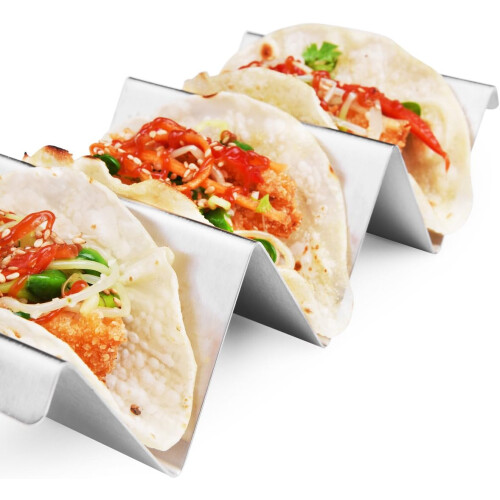 Επιλογή του Master Chef, Θήκη για Taco από ανοξείδωτο ατσάλι με αναστρέψιμο σχεδιασμό, 2