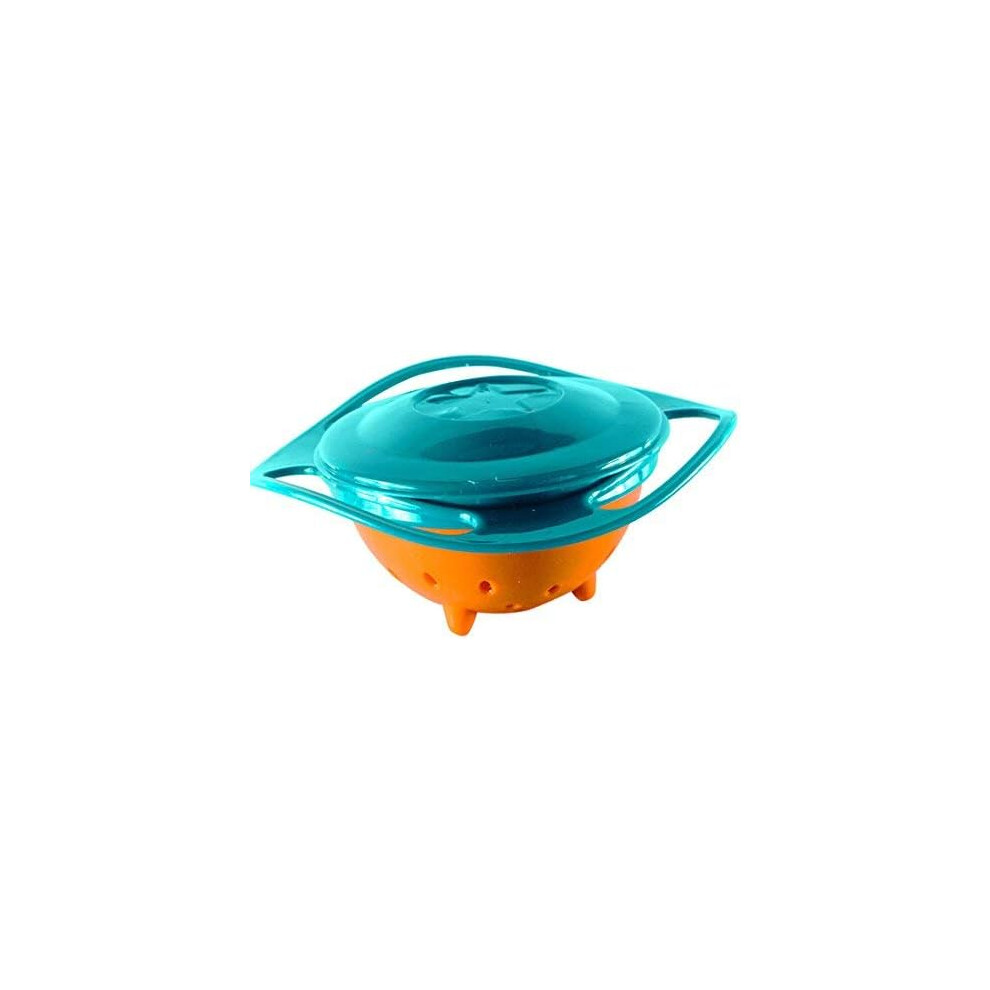 Non-Spill Rotating Snack Bowl, BPA Free 360 Degree Rotation Bowl with Lid for Fun and Engaging Mealtime