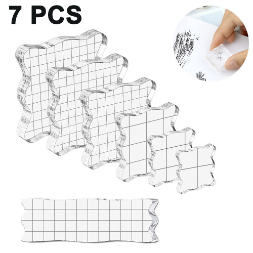 Scrapbooking Crafts Kit, Clear Acrylic Stamping Tools With Assorted Sizes For Wide Application 1