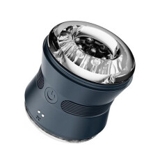 Powerful Thrusting Male Masturbator with Rotating Vibration, Waterproof Silicone Sex Toy for Men