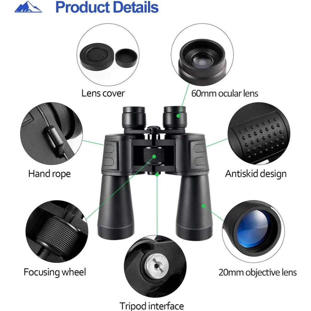 Compact Binoculars, Adjustable Focus For Clear Viewing, Waterproof Body For Adventure, Your Ultimate Companion For Outdoor Exploration 9048212429098