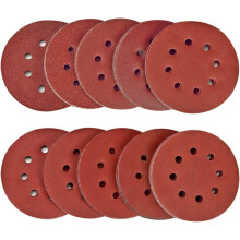 Papier de verre à grain d'oxyde d'aluminium pour un ponçage lisse et durable, avec fixation auto-agrippante, compatible avec toutes les ponceuses