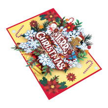 3D Layering Winter Florals Card Handmade Greeting Card Holiday