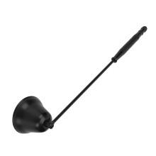 Stainless Steel Candle Snuffer with Long Handle for Smokeless Wick Positioning, Comfortable Handle, Stainless Steel, Long Handle (Black)