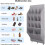 Space Saving Over Door Shoe Holder Maximized-Gray 15 grid 1 6