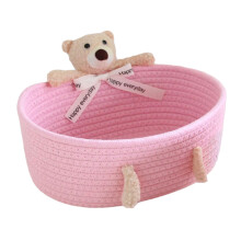 Cute Animal Pattern Storage Basket Stylish-pink bear large