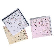 Women Cotton Handkerchief Floral Print Hankies Absorbent Elegant Design 1PC Size