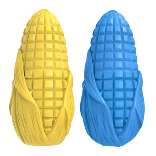 Pet Dog Teeth Cleaning Simulation Meaty Corn Chewing-lake blue 1