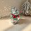 Sparkling Snowman Shape Figurine Statue Reflective Discos 7