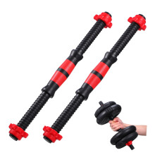 Pack of 2 dumbbell bars, weight plates, fitness equipment, handles