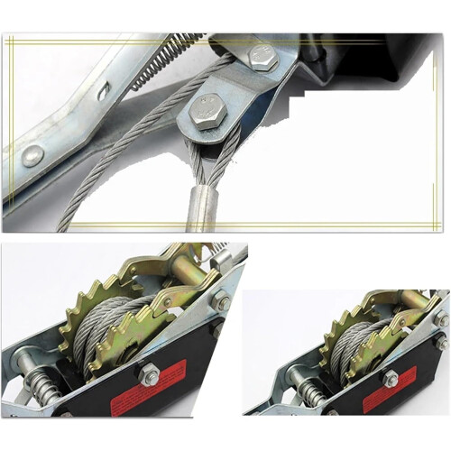 Lever hoist, chain block, 1–4 ton wire rope hand puller, winch puller, mini puller, double hook lifting tools, 1 ton. 2