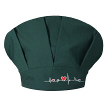Casquettes de gommage en coton respirant,-Broderie vert foncé