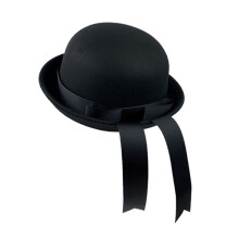 Chapeau à nœud papillon en laine pour-Chapeau noir avec S pur