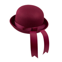 Chapeau de décoration à nœud-Chapeau bordeaux avec bu S