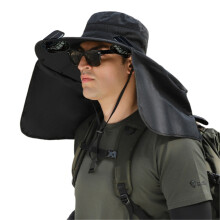 Chapeau à flux d'air forts, chapeau de sport de plein air,-Noir