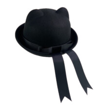 Chapeau en laine avec ceinture à nœud papillon fait à la-MM S