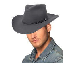 Chapeau haut de forme pour adulte, chapeau Fedoras,-Gris
