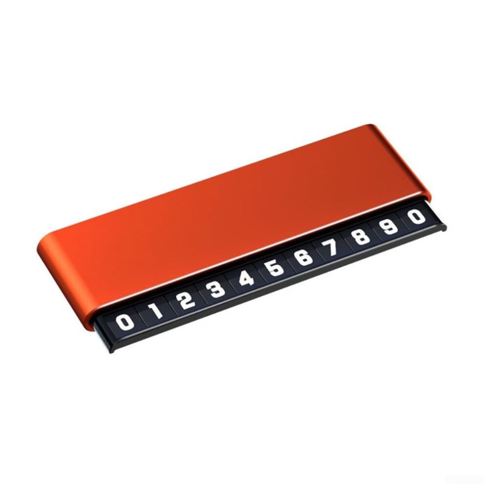 Temporary Parking Card Aluminum Car Phone Number Display Plate Dashboard Holder Silver/Black/Red 9426802346220