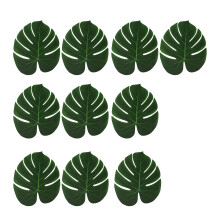 10 Stück künstliche Monstera-Blatt-Pflanzenarrangements für die
