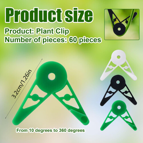 60pcs Plastic Clips Suitable For Outdoor Plant Training Gentle 1