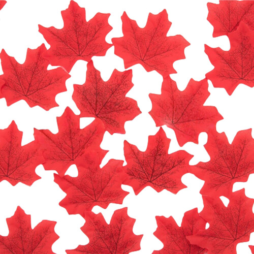 Assortiment de décorations de feuilles d'automne en plastique-5