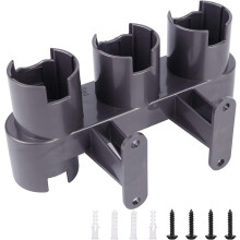Müheloser Dyson Staubsauger-Organizer, drehbare Anschlüsse für Zubehör der Modelle V11, V10, V8 und V7, platzsparendes graues Design mit stabilem